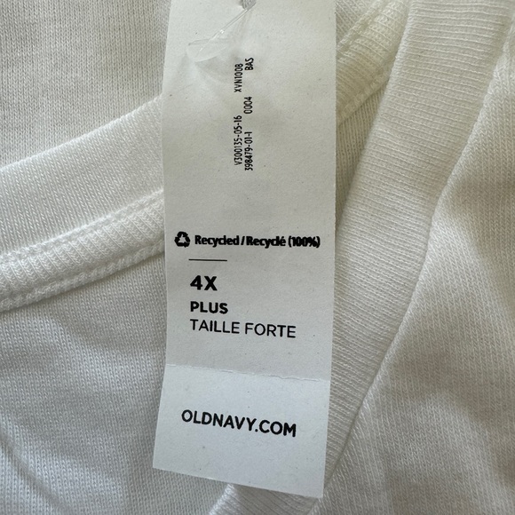 Old Navy 4X Fitted White Tshirt NWT - Picture 3 of 3